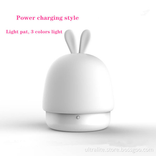 LED Silicone Night Light Power Charging Portable Soft Desk Lamp Eye-care Light For Baby